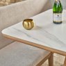 Woods Sutton 160cm Dining Table - Ash with Hampton Corner Bench in Grey RHF