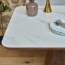 Woods Sutton 160cm Dining Table - Walnut with Hampton Corner Bench in Grey LHF