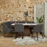 Sutton 160cm Dining Table - Walnut with Frampton Corner Bench RHF & 2x Frampton Chairs in Anthracite