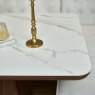 Woods Sutton 160cm Dining Table - Walnut with Frampton Corner Bench RHF & Flat Bench in White