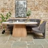 Woods Sutton 200cm Dining Table - Ash with Frampton Corner Bench in Anthracite LHF