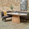 Woods Sutton 200cm Dining Table - Ash with Frampton Corner Bench in Anthracite RHF