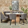 Woods Sutton 200cm Dining Table - Ash with Frampton Corner Bench RHF & 2x Frampton Chairs in Anthracite