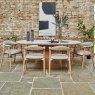 Sutton 200cm Dining Table - Ash with 6x Albi Chairs in Beige with Oiled Oak Legs