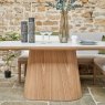 Woods Sutton 200cm Dining Table - Ash with Hampton Corner Bench in Grey LHF