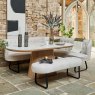 Woods Sutton 200cm Dining Table - Ash with Frampton Corner Bench LHF & Flat Bench in White