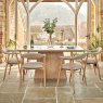 Sutton 160cm Dining Table - Ash with 6x Albi Chairs in Beige with Oiled Oak Legs