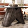 Woods Madjeston Dining Table 200cm with Industrial Corner Bench and 158cm Low Bench in Tan