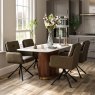 Woods West Bay Dining Table 180cm with 4x Parma Dining Chairs in Olive