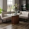 Woods West Bay Dining Table 180cm with Frampton Corner Bench LHF in White