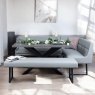 Woods Jupiter 180cm Dining Table & LHF Corner Bench with Flat Bench in Light Grey