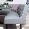 Woods Jupiter 180cm Dining Table & RHF Corner Bench with 2 Dining Chairs in Light Grey