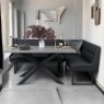 Woods Jupiter 180cm Dining Table & LHF Corner Bench in Black