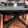 Woods Jupiter 180cm Dining Table & LHF Corner Bench with Flat Bench in Black