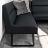 Woods Jupiter 180cm Dining Table & RHF Corner Bench with 2 Dining Chairs in Black