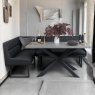 Woods Jupiter 180cm Dining Table & RHF Corner Bench in Black