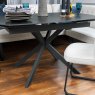 Woods Toscana Motion Table Black with LHF Frampton Corner Bench and 2 Dining Chairs in White