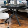 Toscana Motion Table Black with RHF Frampton Corner Bench and 2 Dining Chairs in White