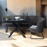 Woods Toscana Motion Table Black with LHF Frampton Corner Bench in Anthracite