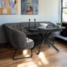 Woods Toscana Motion Table Black with RHF Frampton Corner Bench in Anthracite