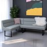 Jupiter Corner Bench in Light Grey RHF