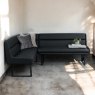 Jupiter Corner Bench in Black RHF