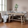 Hampton 150cm Dining Table & Hampton Corner Bench in Beige - RHF