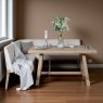 Woods Hampton 150cm Dining Table & Hampton Corner Bench in Beige - RHF