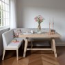 Hampton 150cm Dining Table & Hampton Corner Bench in Grey - RHF