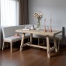 Woods Hampton 150cm Dining Table & Hampton Corner Bench in Grey - RHF