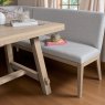 Woods Hampton 150cm Dining Table & Hampton Corner Bench in Grey - RHF