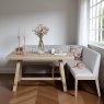 Hampton 150cm Dining Table & Hampton Corner Bench in Grey - LHF