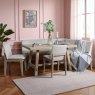 Hampton 150cm Dining Table & Hampton Corner Bench LHF with 2x Chairs in Beige
