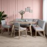 Hampton 150cm Dining Table & Hampton Corner Bench LHF with 2x Chairs in Beige
