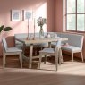 Hampton 150cm Dining Table & Hampton Corner Bench LHF with 2x Chairs in Beige