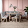 Hampton 150cm Dining Table & Hampton Corner Bench RHF with 2x Chairs in Beige
