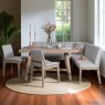 Hampton 150cm Dining Table & Hampton Corner Bench LHF with 2x Chairs in Grey