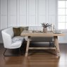Hampton 150cm Dining Table & Frampton Corner Bench in White - LHF