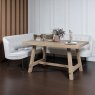 Woods Hampton 150cm Dining Table & Frampton Corner Bench in White - LHF