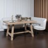 Woods Hampton 150cm Dining Table & Frampton Corner Bench in White - RHF