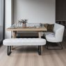 Woods Hampton 150cm Dining Table & Frampton Corner LHF with Low Bench - White
