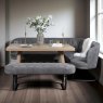 Woods Hampton 150cm Dining Table & Frampton Corner LHF with Low Bench - Anthracite
