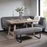 Woods Hampton 150cm Dining Table & Frampton Corner LHF with Low Bench - Anthracite
