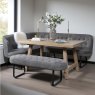 Woods Hampton 150cm Dining Table & Frampton Corner RHF with Low Bench - Anthracite