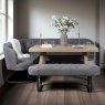 Hampton 150cm Dining Table & Frampton Corner RHF with Low Bench - Anthracite