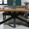 Woods Soho 200cm Dining Table with Industrial Corner Bench in Olive