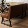 Saturn 135cm Dining Table Dark Grey & Rubix Corner Bench in Tan