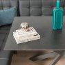 Woods Saturn 135cm Dining Table Dark Grey & Rubix Corner Bench With Low Bench in Grey