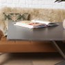 Woods Saturn 135cm Dining Table Dark Grey & Rubix Corner Bench With Low Bench in Tan