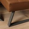 Woods Saturn 135cm Dining Table Dark Grey & Rubix Corner Bench With Low Bench in Tan